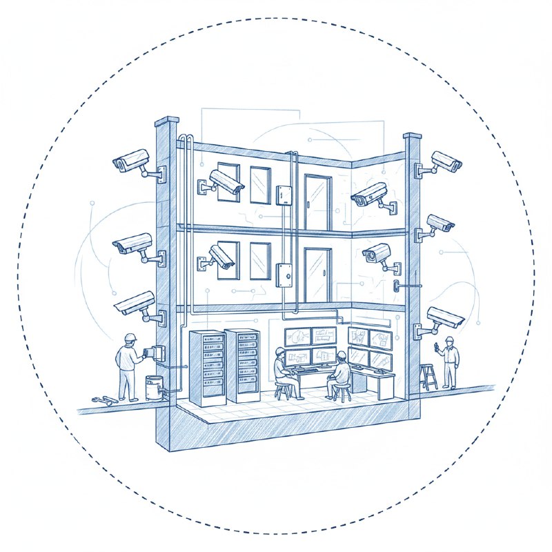 Монтаж систем видеонаблюдения