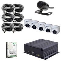 Комплект видеонаблюдения на транспорт с 1 HHD картой на 6 камер с функцией "АнтиДТП"