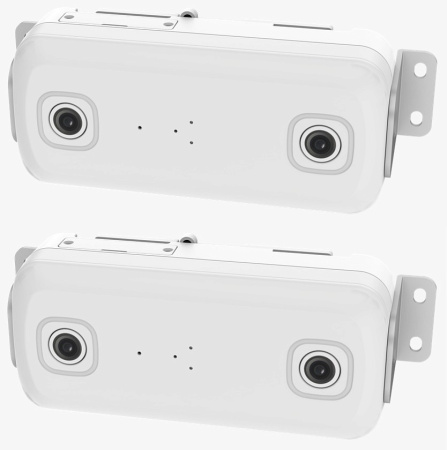 Автономная AI система ВизорМОНИТОР подсчёта пассажиров 4G, GPS на две двери