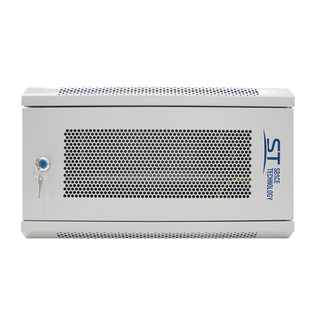 Шкаф телекоммуникационный настенный ST-NCP6U02 (СЕРЫЙ) С ПОЛКОЙ