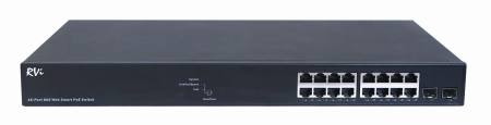 Коммутатор RVi-2NSXM16G-2S на 16 портов poe