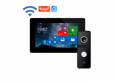 FREEDOM 7 FHD WIFI KIT NIGHT - комплект из Full HD WIFI видеодомофона с сенсорным дисплеем 7" и вызывной панели